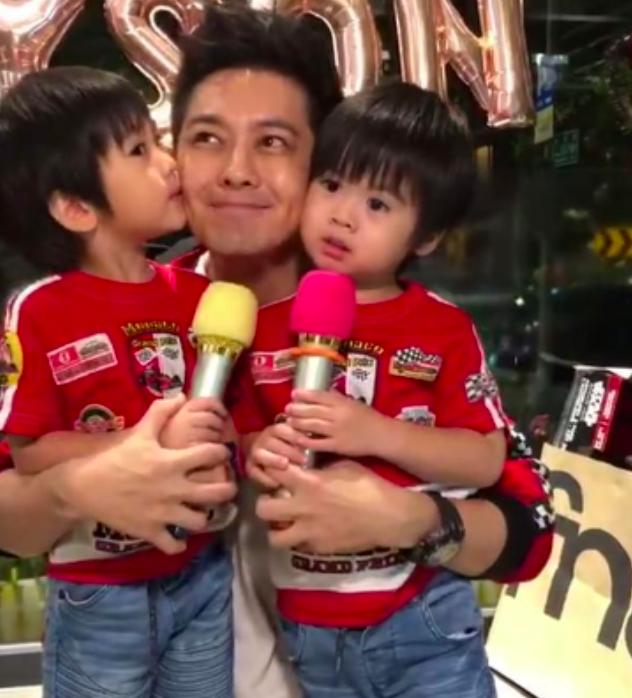 5岁kimi和爸爸林志颖同台表演劲歌热舞,剪三七分短发变小男子汉